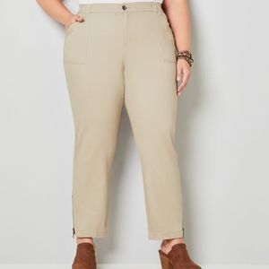 Avenue Skinny Cotton Stretch Cargo Pant NWT